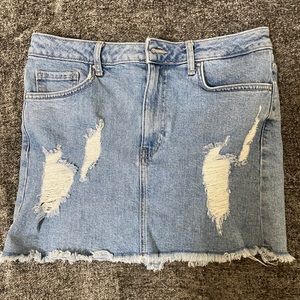 Denim mini skirt